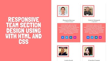 Responsive Team Section Design Using With HTML And CSS || WebMode