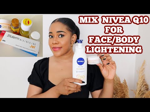 HOW TO SAFELY LIGHTEN SKIN WITH YOUR REGULAR FACE AND BODY CREAM/LOTION. Nivea Q10 Vitamin C