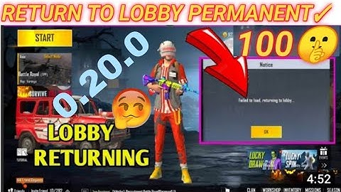 FAILED TO LOAD RETURNING TO LOBBY PROBLEM SOLVE IN PUBG MOBILE LITE | UPDATE  0.20.0 | HOW TO FIX 😟