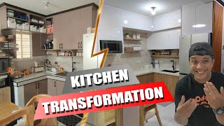 KITCHEN TRANSFORMATION | MODULAR KITCHEN CABINET + QUARTZ COUNTERTOP | MODULAR CABINET MAKER