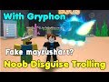 Noob Disguise Trolling With Gryphon! Met Fake Mayrushart? - Bubble Gum Simulator Roblox