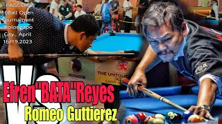 EFREN BATA REYES VS ROMEO GUTTIEREZ TOP16 PAGCOR OLONGAPO 10BALL OPEN TOURNAMENT 2023