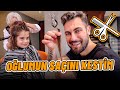 ASLAN VE KAPLAN’LA EVDE BERBER TIRAŞI! Oğlumun Saçını Kestim ✂️