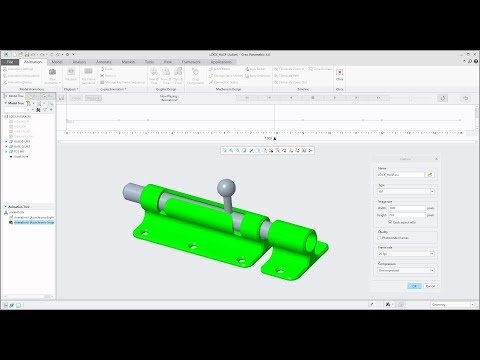 PTC Creo 4.0 tutorial: How to create Animation by Snapshots