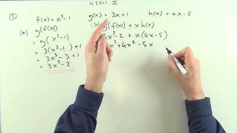2011 SQA Higher Maths: paper 2 no.2   Composition of functions