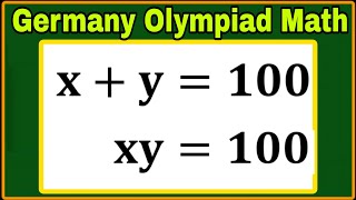 Germany Can You Solve This Algebra Olympiad Mathematics Tricky Maths Question