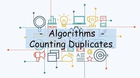 Algo Counting Duplicates