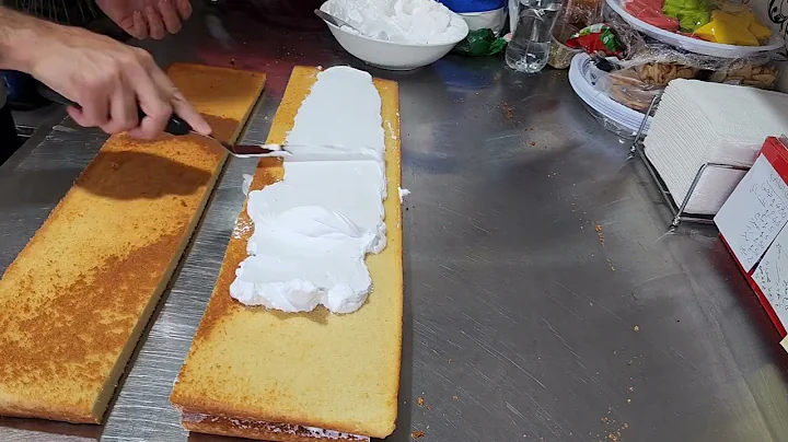 Assyrian home bakery.  Vanilla slice cake part 2