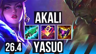 AKALI vs YASUO (MID) | Good KDA: 19/1/5 | KR Challenger | 26.4 AKALI vs YASUO (MID) | Good KDA: 19/1/5 | KR Challenger | 26.4