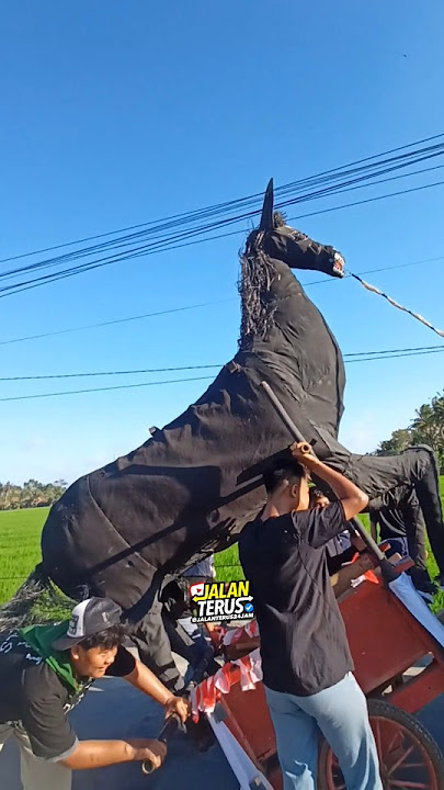 kuda ngamuk dipaksa ikut karnaval hut ri