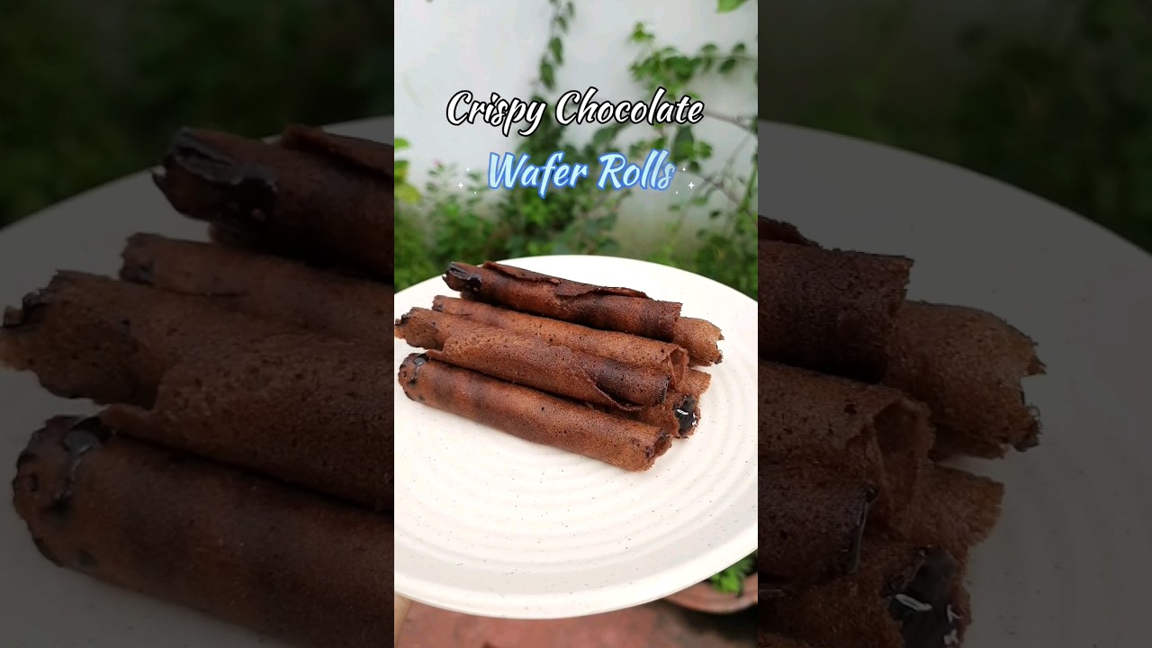 Crispy chocolate wafer rolls ❤️ no eggs/ no oven 