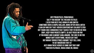 J. Cole - a p p l y i n g . t h e . p r e s s u r e (Lyrics)