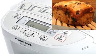 Panasonic SD-2500, krenten/rozijnenbrood met oliebollenmix bakken in de broodbakmachine