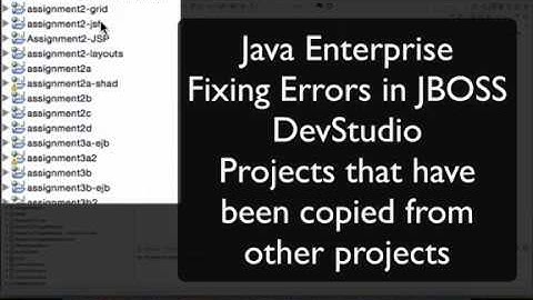 Fix a JBOSS project that was created by copy and paste