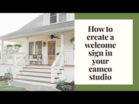 How to create a WELCOME sign in your Cameo design studio || Silhouette || Cameo || DIY