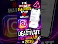 How to *Deactivate Instagram temporarily in 2026 new update #shorts #instagram