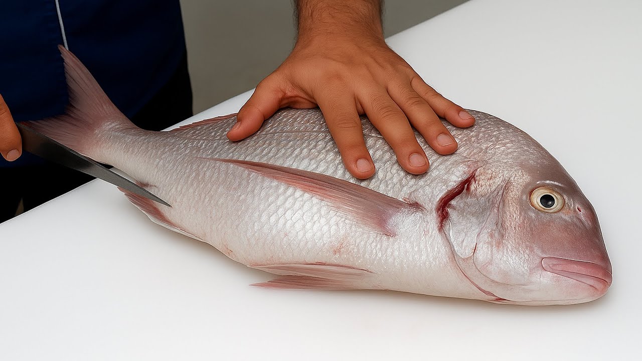 Watch How Fishmongers Cut Porgy Fish Like Pros – Market Style!