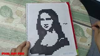 Cómo Dibujar En Pixel A La Mona Lisa Tutorial Fácil 1