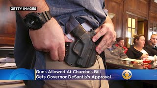 Guns Allowed At Churches Bill Gets Gov. DeSantis's Approval