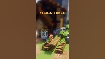 Minecraft: Easy picnic table tutorial