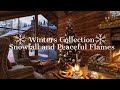 Cozy Cabin Ambience | Snowfall and Peaceful Flames | #christmas2025#cozycabin