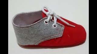 DIY BABY SHOES Como fazer sapatinho social para bebe