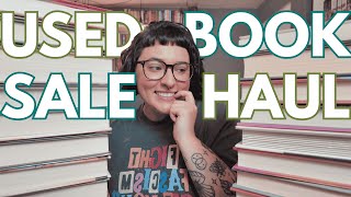 LIBRARY BOOK SALE HAUL // 20+ books - fantasy, scifi, romance, literary fiction, & more! 🫶🏻