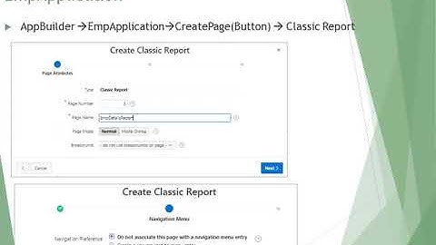 Oracle APEX - EmployeeDetails Report