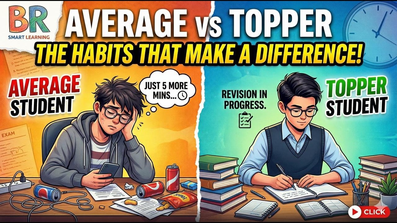 Topper vs Average Student 😳 5 Habits That Make the Difference - YouTube