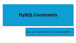 Constraints in SQL | Mastering MySQL Constraints: Ensuring Data Integrity and Accuracy