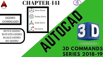 Gizmo Command in Autocad Gizmo (Move,Rotate,Scale,No)|Autocad 3d command series 2018-19.