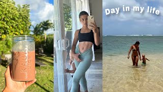 a balanced day in my life| Halara haul leggings, dress, skirt, home workout, beach days