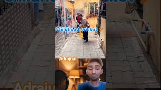 childhood cricket 🏏 😭#childhood #cricket #kidscricket #commentary #reactionvideo#funny#youtube#viral