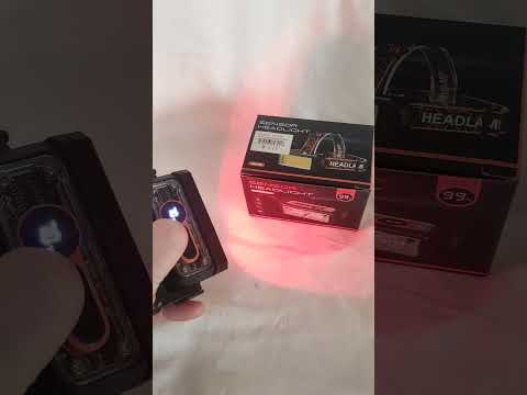 Налобний ліхтар 6*LED+2*COB, білий, жовтий і червоний світло індикації заряду, видео 1