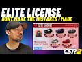 Csr2 elite license guide which cars to elite