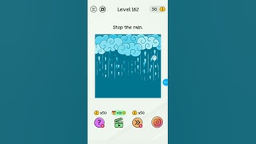 Braindom level 162||stop the rain||tricky puzzle
