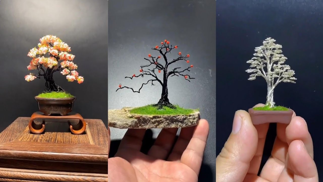 Beautiful wire tree Compilation Tutorial Part 1 - YouTube