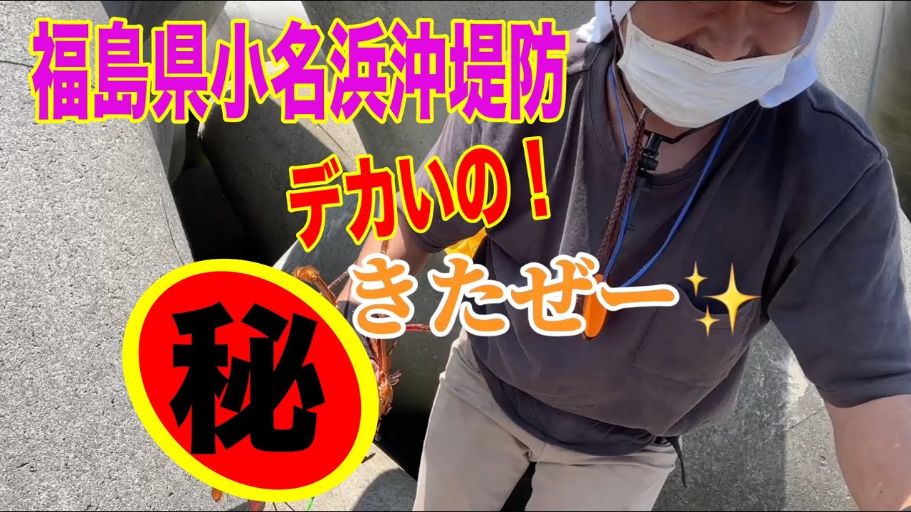 福島県小名浜沖堤防　共栄丸で出航　巨大伊勢エビ！！