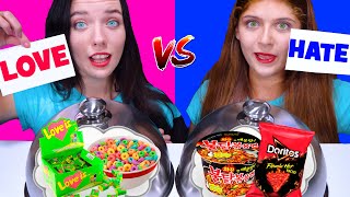 LOVE VS HATE FOOD CHALLENGE by LiLiBu | EATING SOUNDS