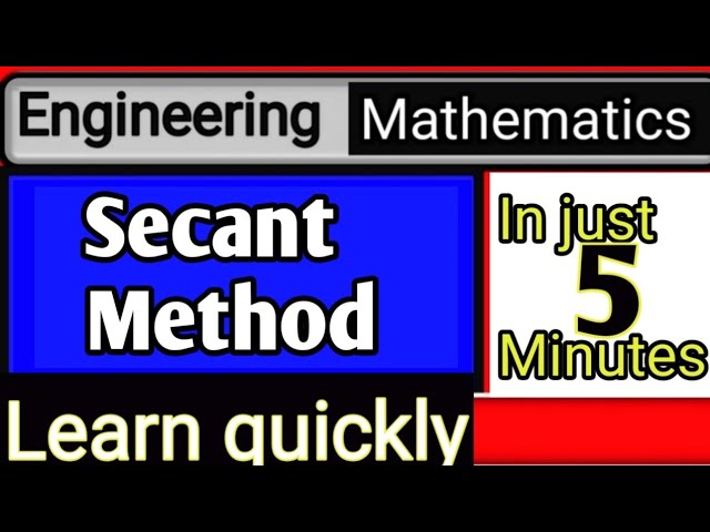 Secand method in 5 minutes | solution of algebraic equation class=