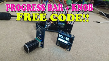 Arduino and OLED display  Knob + Progress bar  FREE CODE