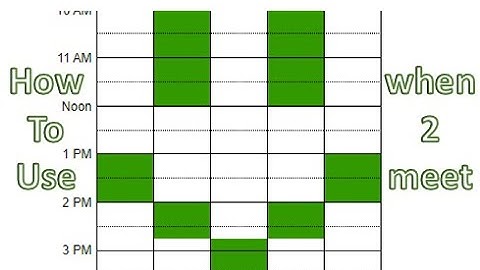 How To Use when2meet