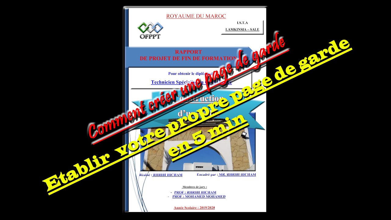 Youtube Page De Garde Comment créer une page de garde - MS word - YouTube