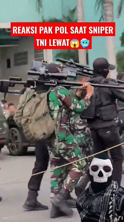 DETIK-DETIK SNIPER TNI LEWAT DI DEPAN PAK POL😱 #short #kopassus #tniindonesia #tni #shorts #sniper