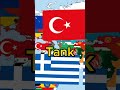 türkiye🇹🇷 vs greece 🇬🇷 #shorts #country #flag #map #montage