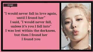 ROSÉ 'Until I Fond You' Cover Stephen Sanchez (Lyrics)