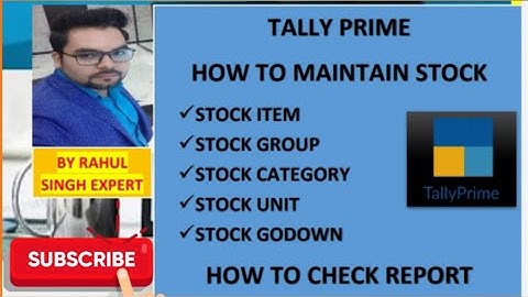 #Tally Prime - How to Create Stock  Item | Group | Stock Category | Stock Unit In Tally Prime |