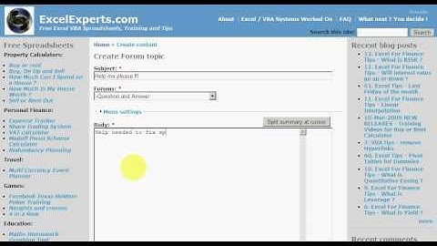 ExcelExperts.com:  Question and Answer tutorial
