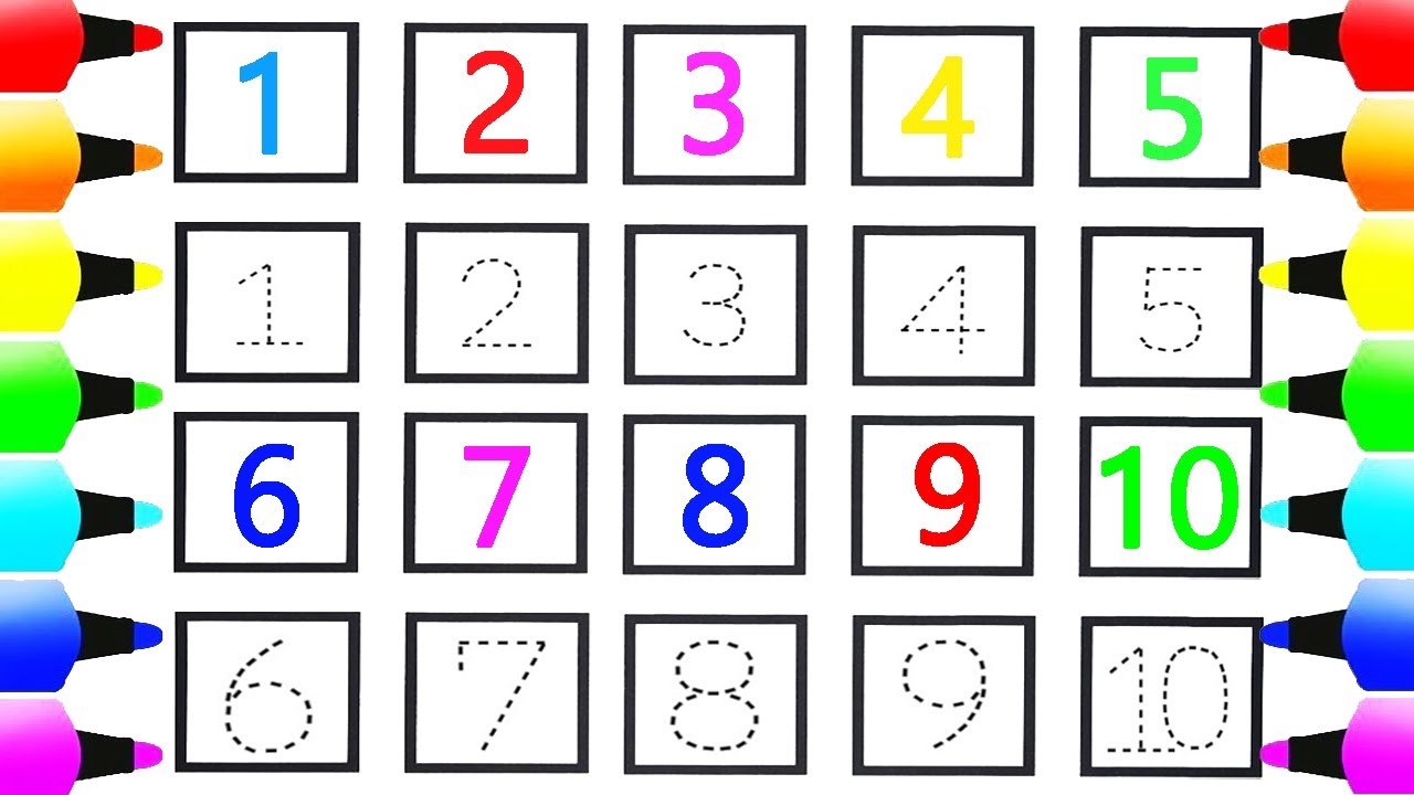 1234567890 @ How to Write Numbers 1 to 10 Easy for Kids - Ks Art 