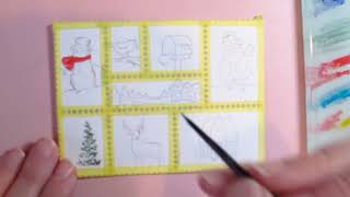Christmas Postage Stamps using Eileen Hull's Snail Mail Die: A Comfort & Joy Project